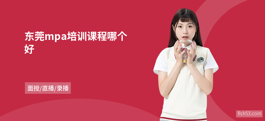东莞mpa培训课程哪个好