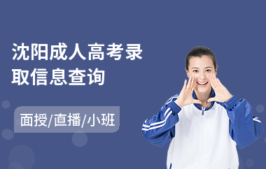 沈阳成人高考录取信息查询